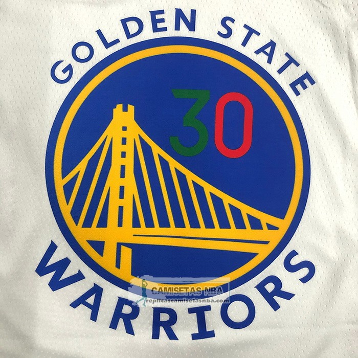 Camiseta Golden State Warriors Stephen Curry NO 30 2022 Slam Dunk Special Mexico Edition Blanco